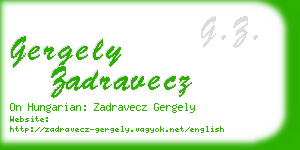 gergely zadravecz business card